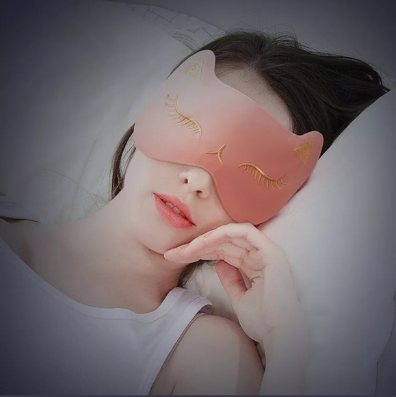 Pink Silk Cat Sleeping Mask - Picture 4 of 10